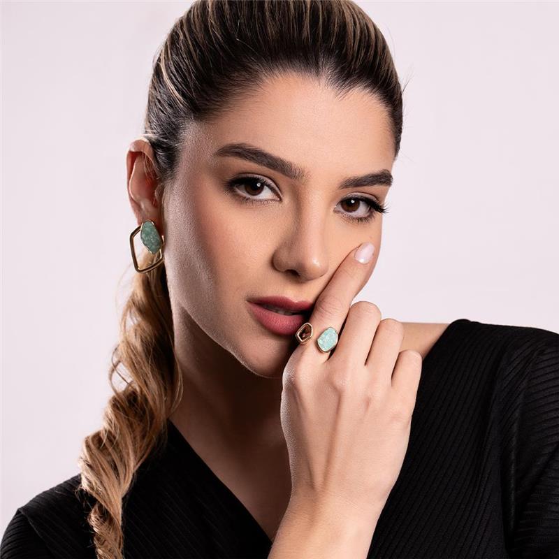 ANEL FOLHEADO A OURO