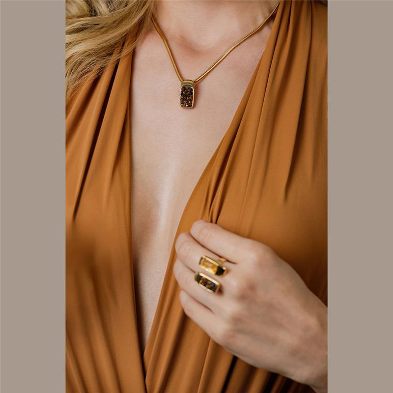 ANEL FOLHEADO A OURO