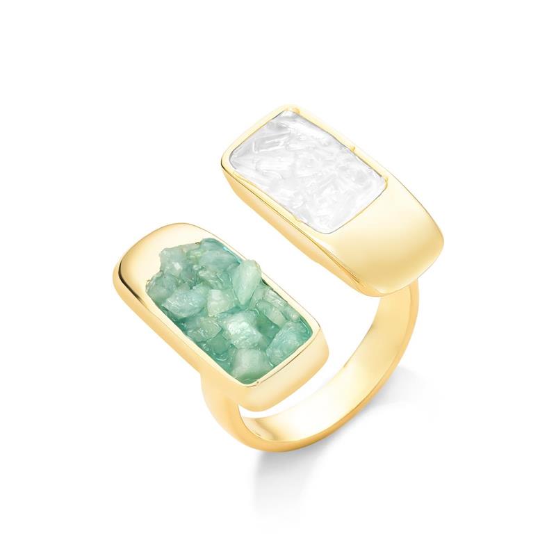 ANEL FOLHEADO A OURO