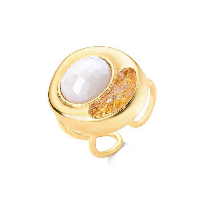 ANEL FOLHEADO A OURO