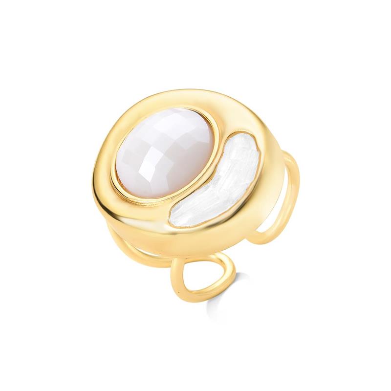 ANEL FOLHEADO A OURO