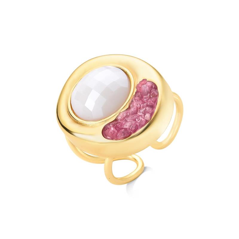 ANEL FOLHEADO A OURO