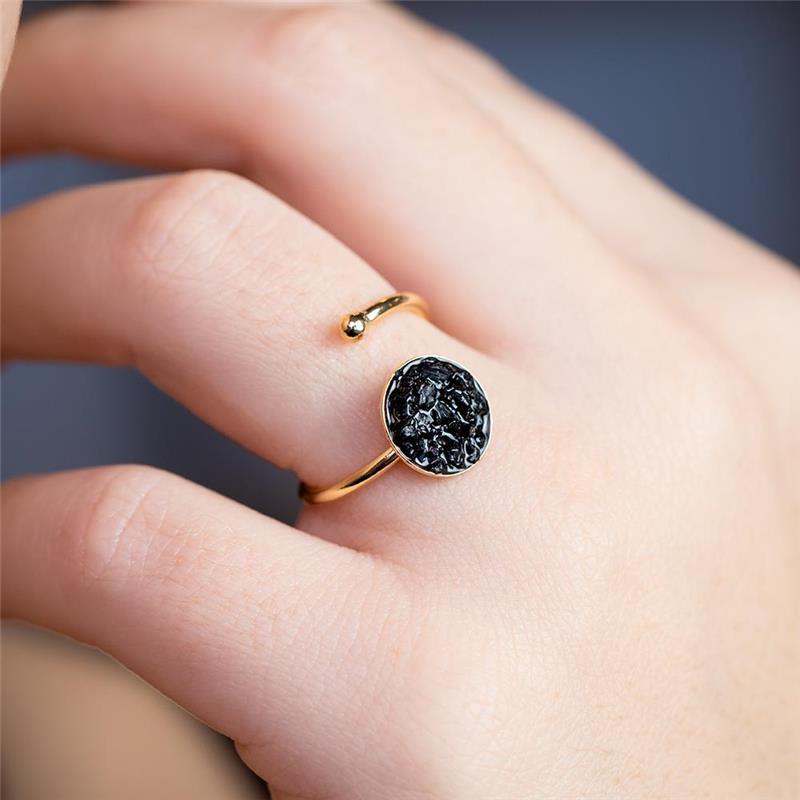 ANEL FOLHEADO A OURO