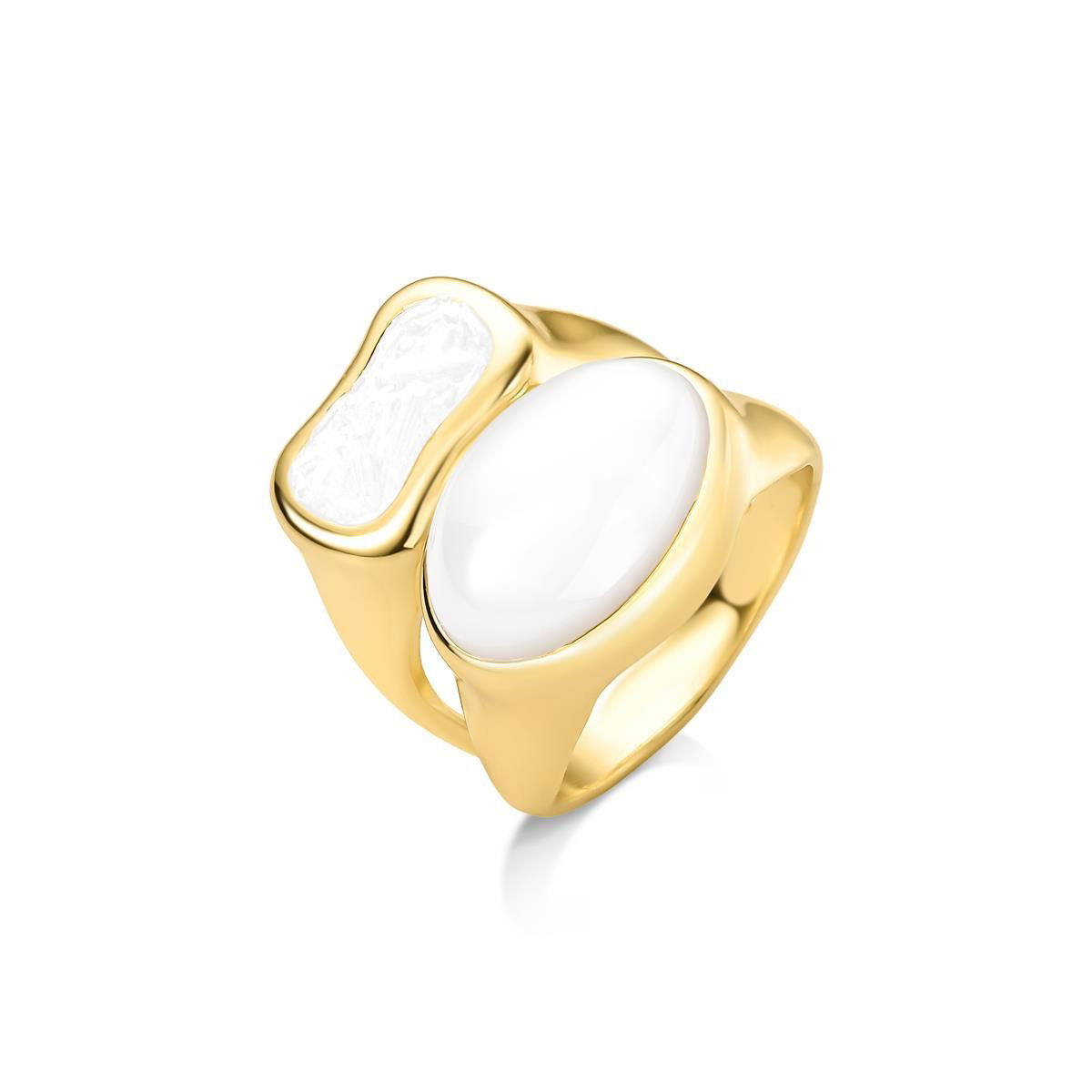 ANEL FOLHEADO A OURO