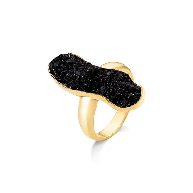 ANEL FOLHEADO A OURO