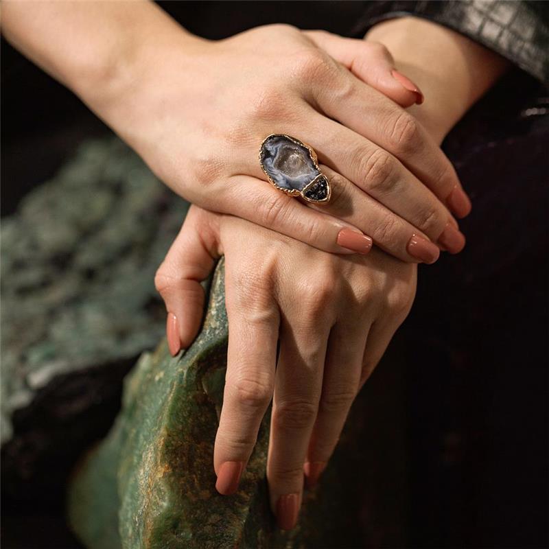 ANEL FOLHEADO A OURO