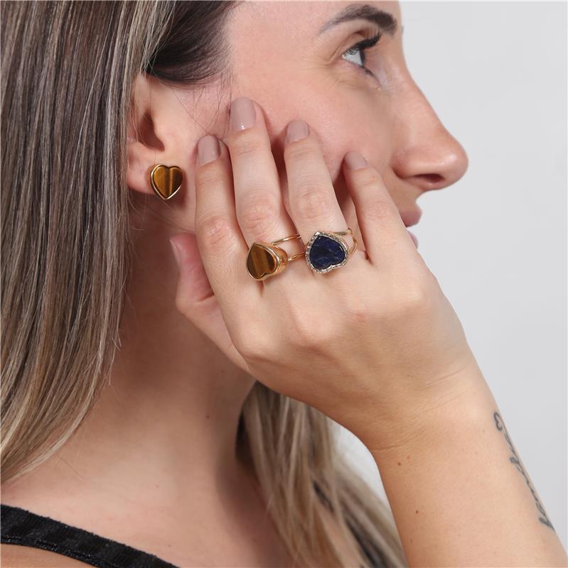 ANEL FOLHEADO A OURO