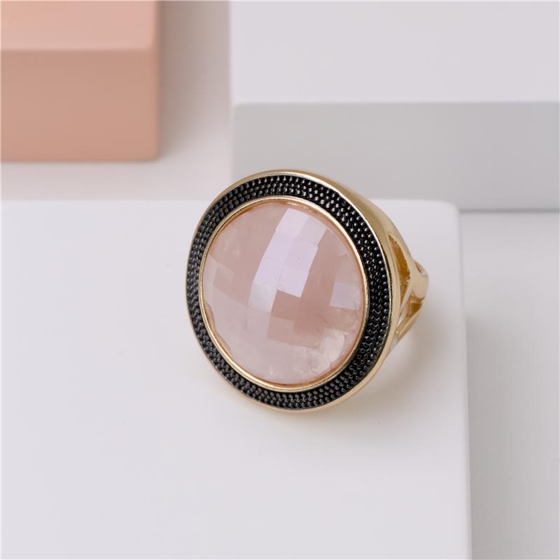 ANEL FOLHEADO A OURO E RÓDIO NEGRO