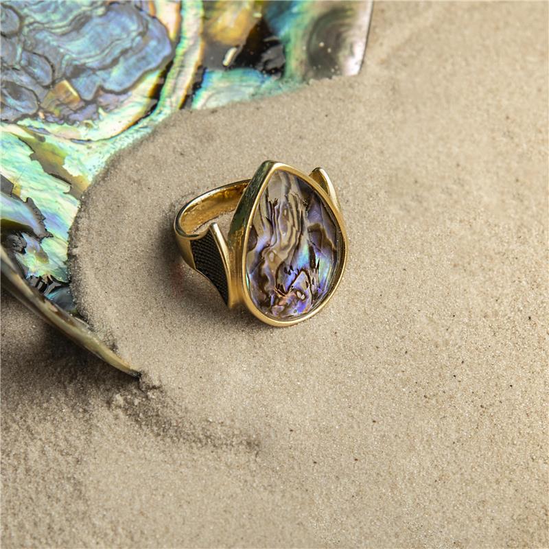 ANEL FOLHEADO A OURO E RÓDIO NEGRO