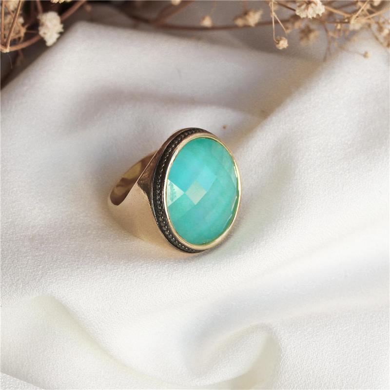 ANEL FOLHEADO A OURO E RÓDIO NEGRO