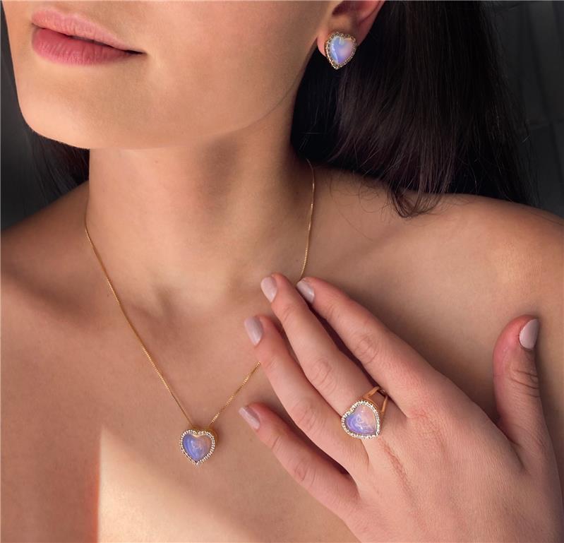 ANEL FOLHEADO A OURO E RÓDIO BRANCO