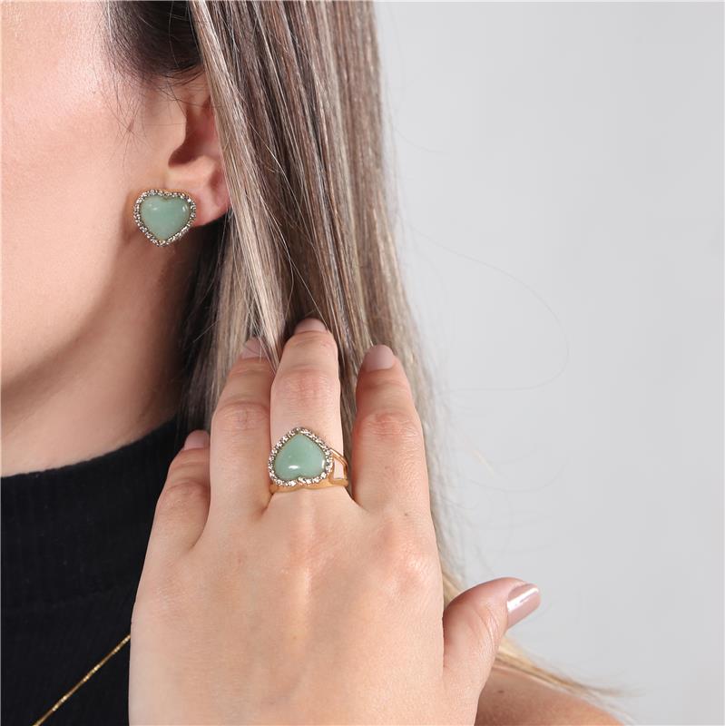 ANEL FOLHEADO A OURO E RÓDIO BRANCO