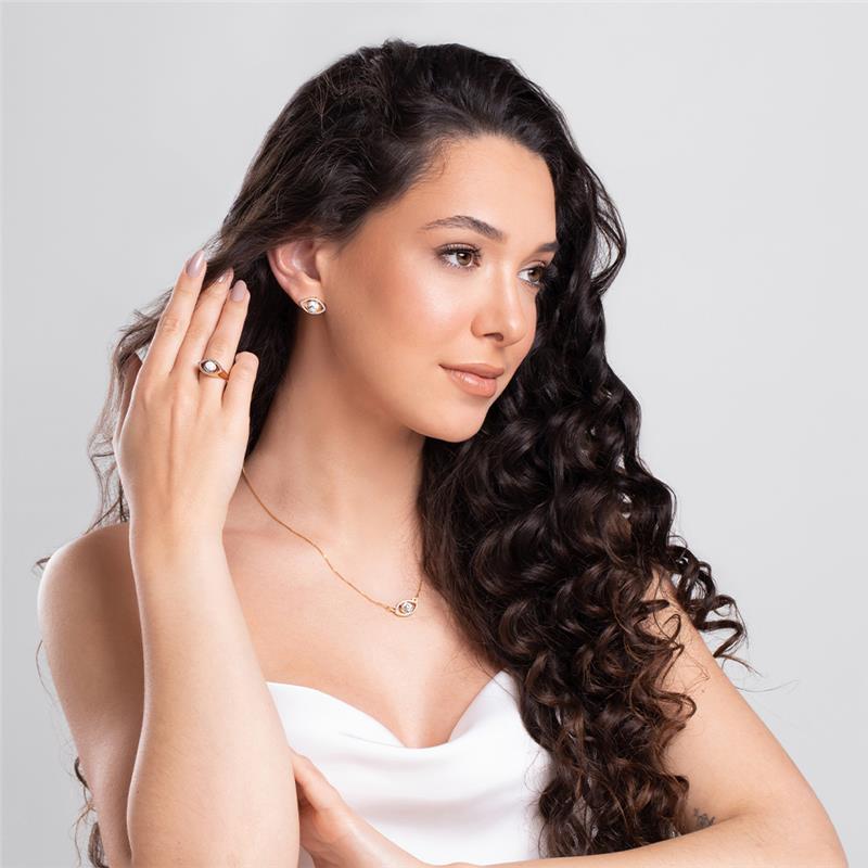 ANEL FOLHEADO A OURO E RÓDIO BRANCO