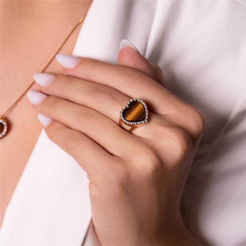 ANEL FOLHEADO A OURO E RÓDIO BRANCO