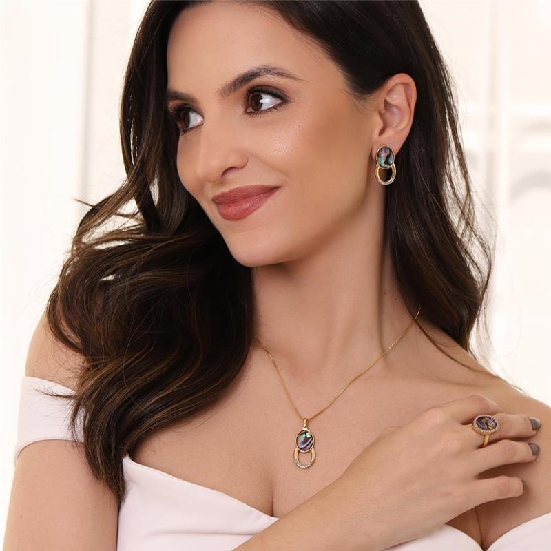 ANEL FOLHEADO A OURO E RÓDIO BRANCO