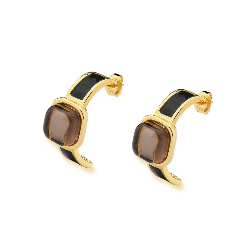 BRINCO FOLHEADO A OURO COM ESMALTE