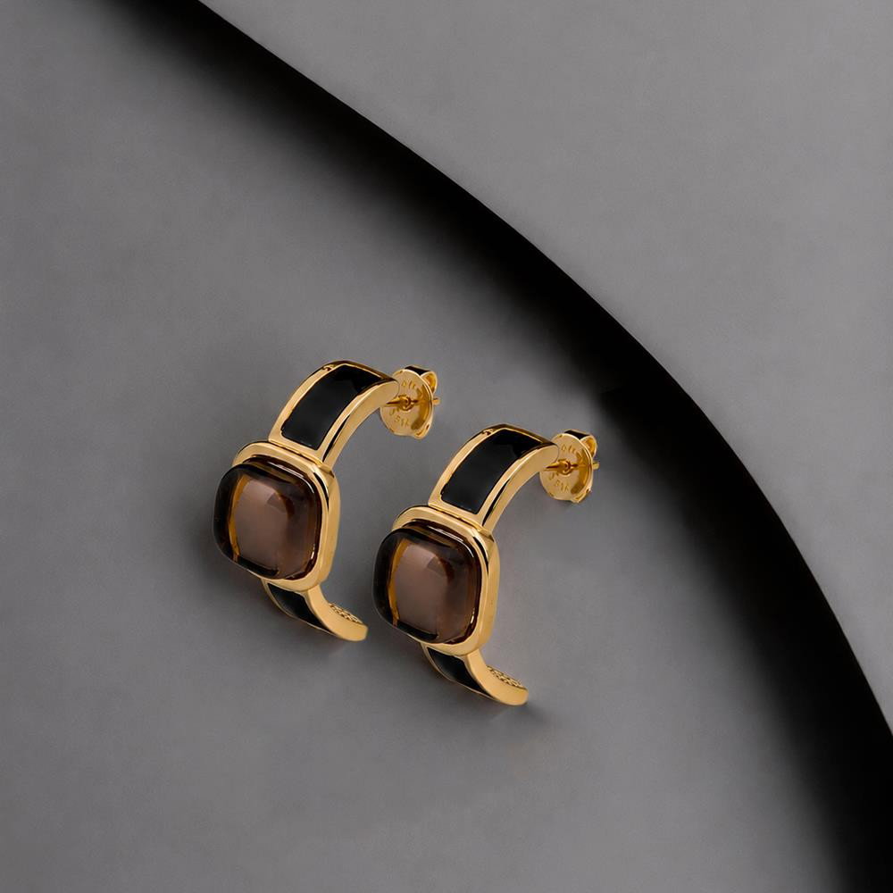 BRINCO FOLHEADO A OURO COM ESMALTE