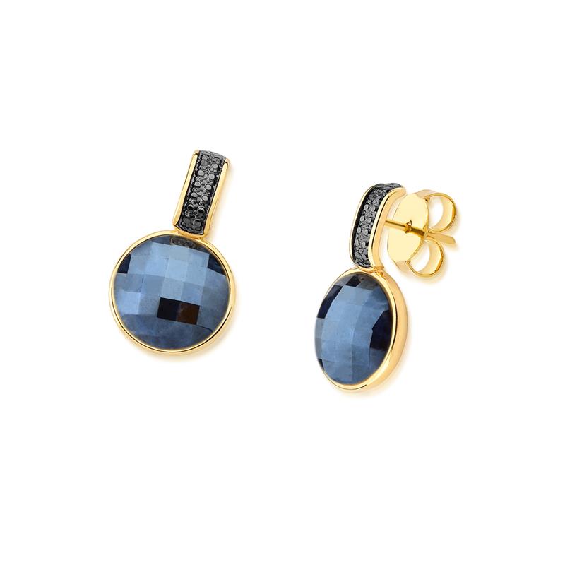 BRINCO FOLHEADO A OURO E RÓDIO NEGRO