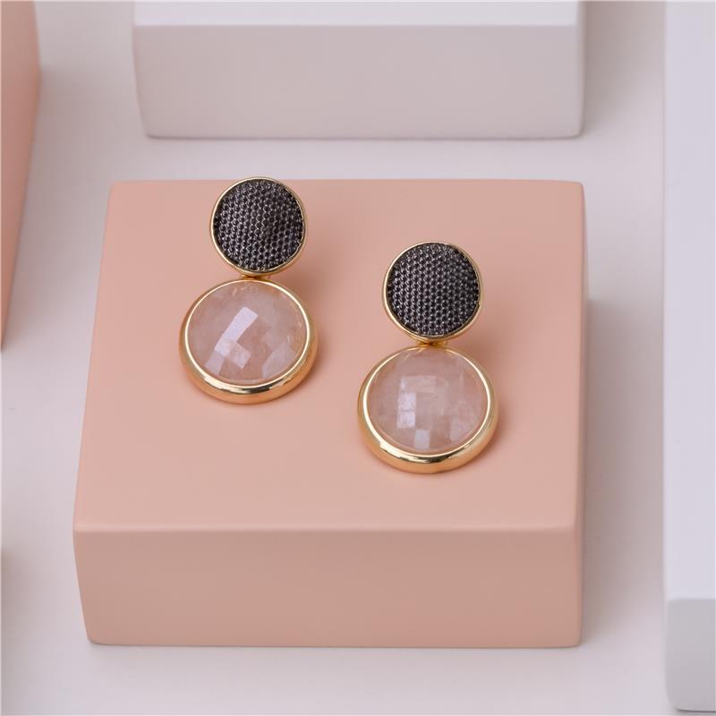 BRINCO FOLHEADO A OURO E RÓDIO NEGRO