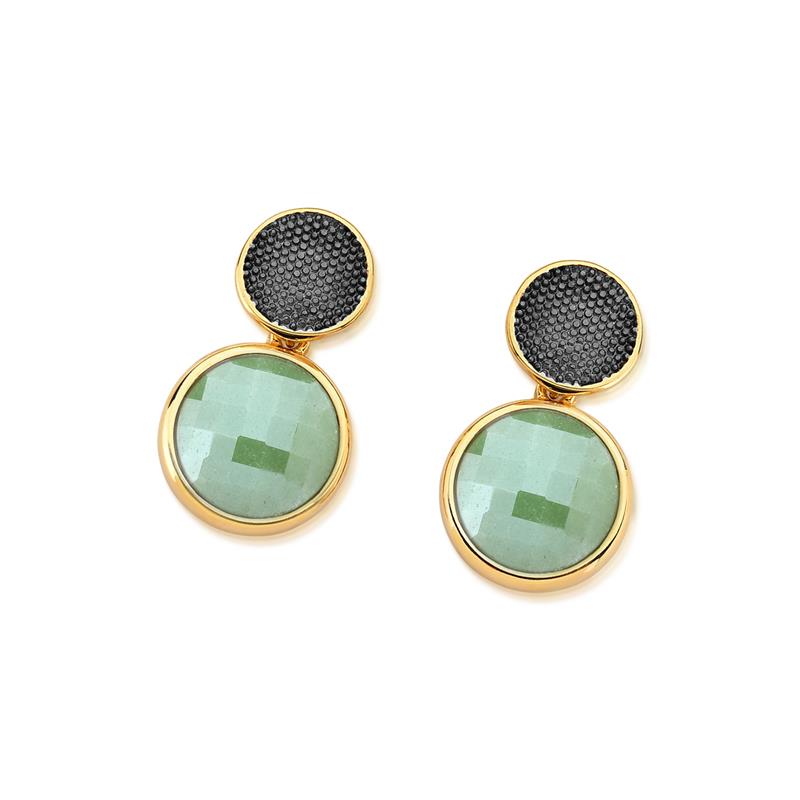 BRINCO FOLHEADO A OURO E RÓDIO NEGRO