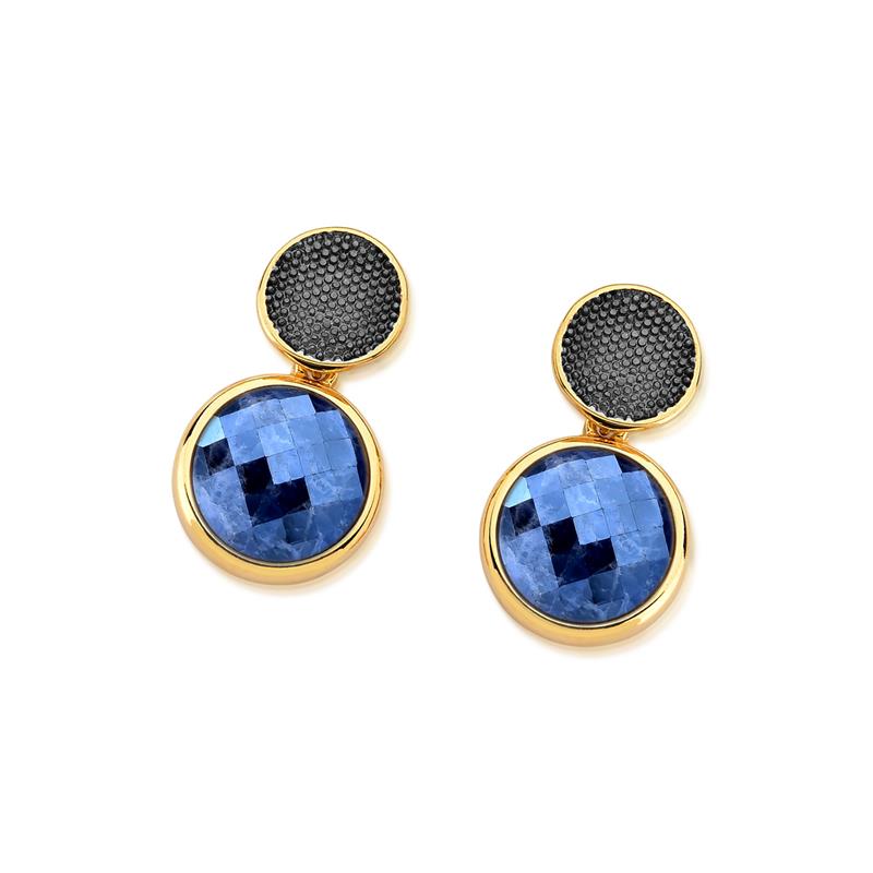 BRINCO FOLHEADO A OURO E RÓDIO NEGRO