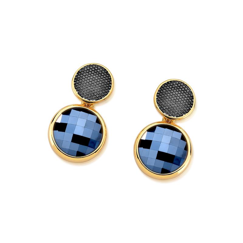 BRINCO FOLHEADO A OURO E RÓDIO NEGRO