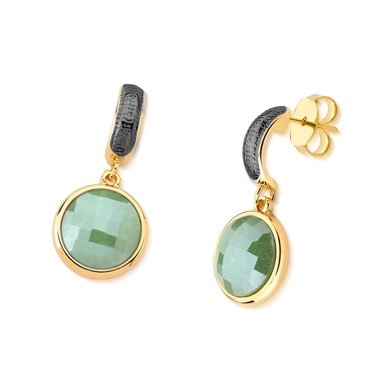 BRINCO FOLHEADO A OURO E RÓDIO NEGRO