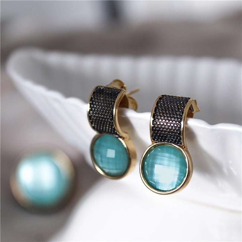 BRINCO FOLHEADO A OURO E RÓDIO NEGRO