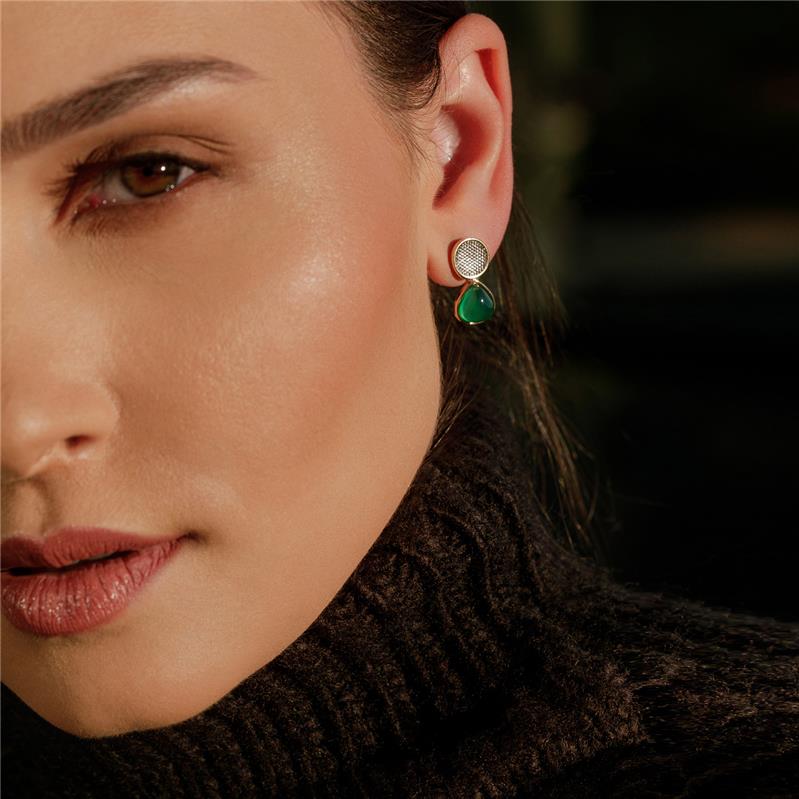 BRINCO FOLHEADO A OURO E RÓDIO BRANCO