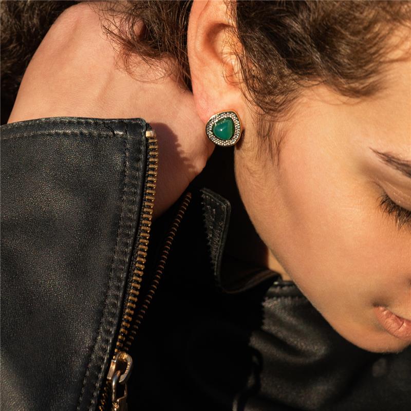 BRINCO FOLHEADO A OURO E RÓDIO BRANCO