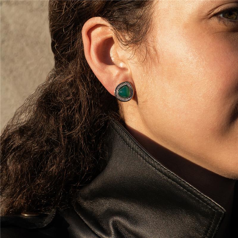 BRINCO FOLHEADO A OURO E RÓDIO BRANCO