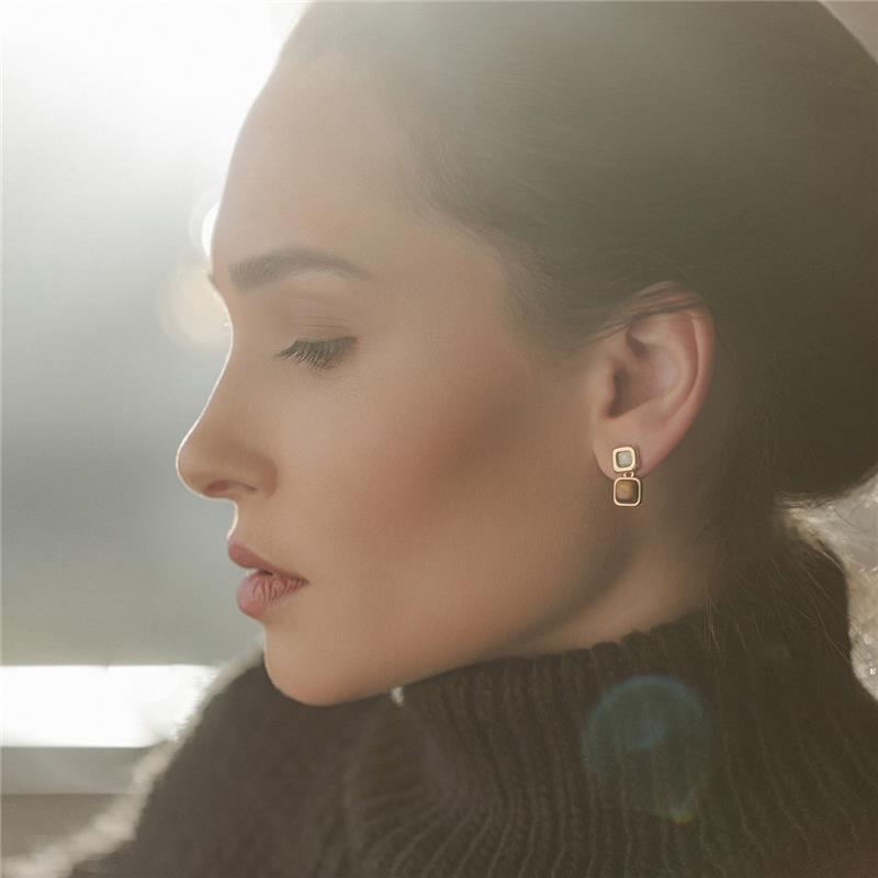 BRINCO FOLHEADO A OURO E RÓDIO BRANCO