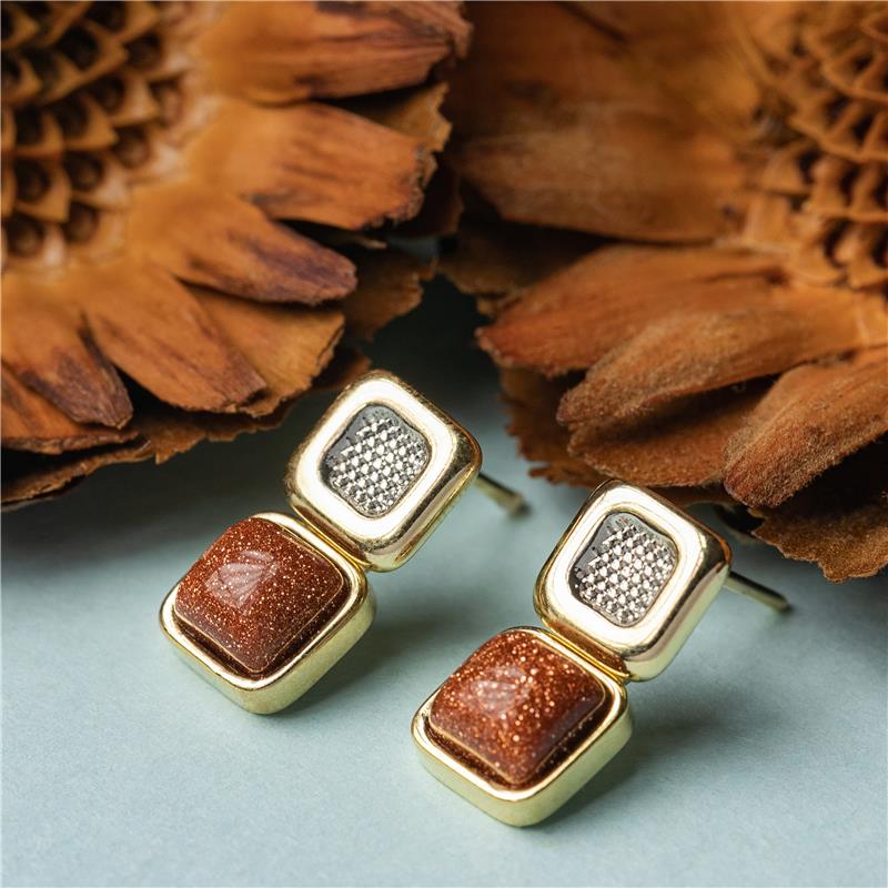 BRINCO FOLHEADO A OURO E RÓDIO BRANCO