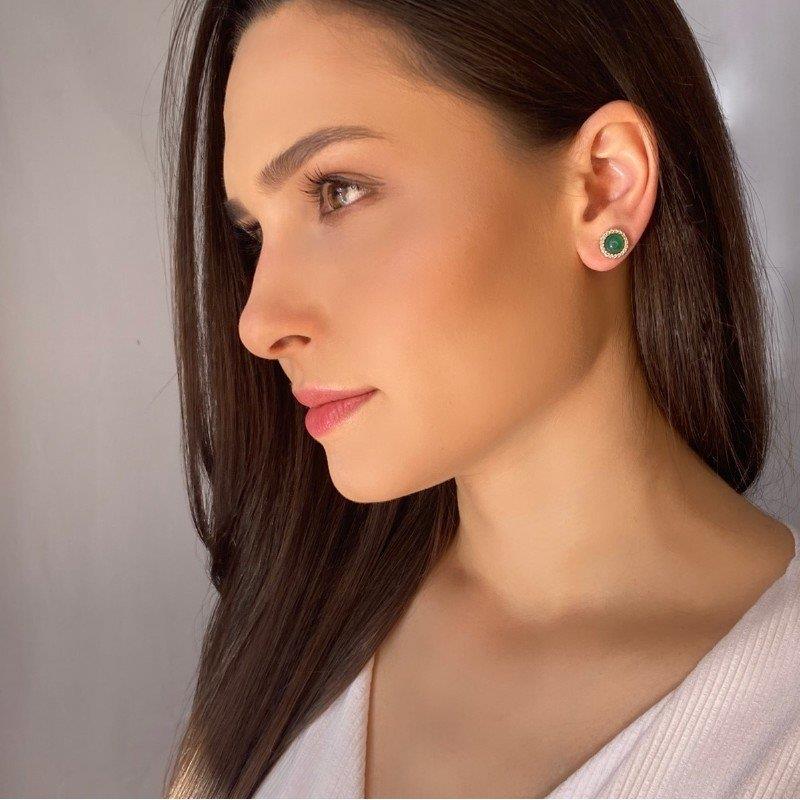 BRINCO FOLHEADO A OURO E RÓDIO BRANCO