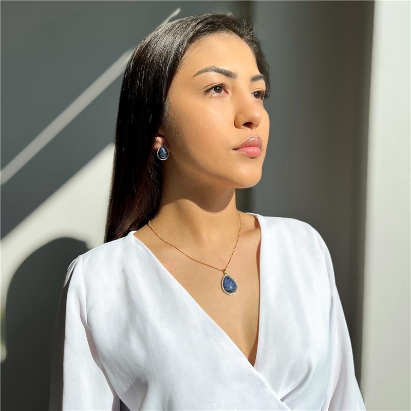 BRINCO FOLHEADO A OURO E RÓDIO BRANCO