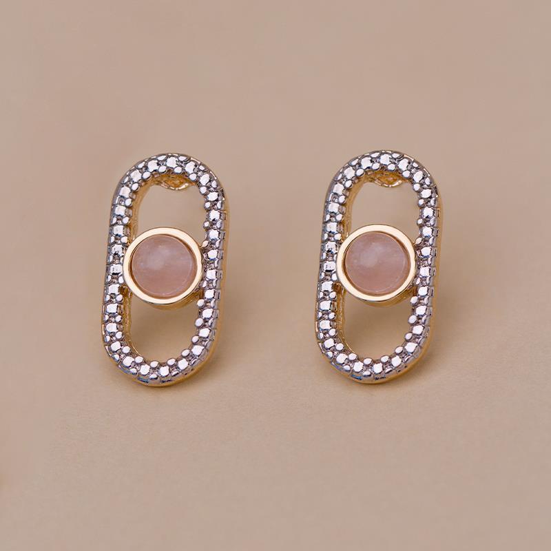 BRINCO FOLHEADO A OURO E RÓDIO BRANCO