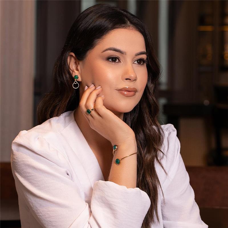 BRINCO FOLHEADO A OURO E RÓDIO BRANCO