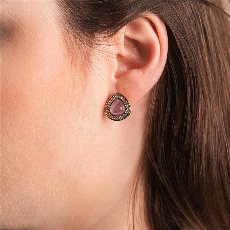 BRINCO FOLHEADO A OURO E RÓDIO BRANCO