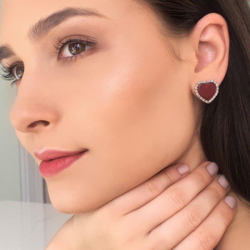 BRINCO FOLHEADO A OURO E RÓDIO BRANCO