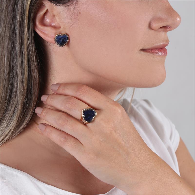 BRINCO FOLHEADO A OURO E RÓDIO BRANCO