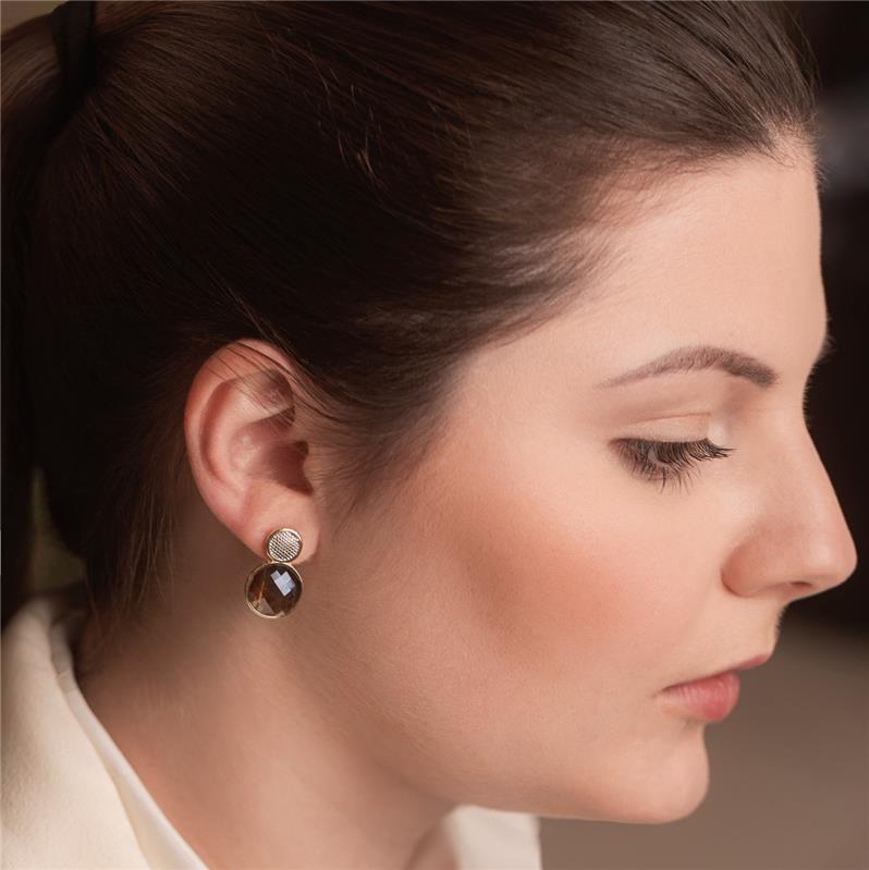 BRINCO FOLHEADO A OURO E RÓDIO BRANCO