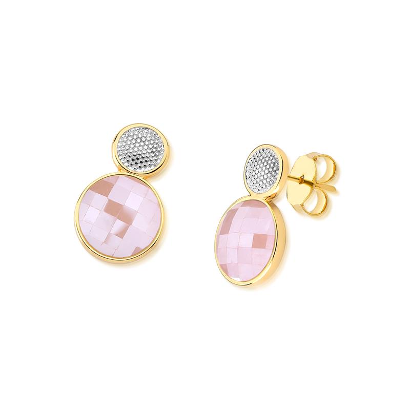 BRINCO FOLHEADO A OURO E RÓDIO BRANCO