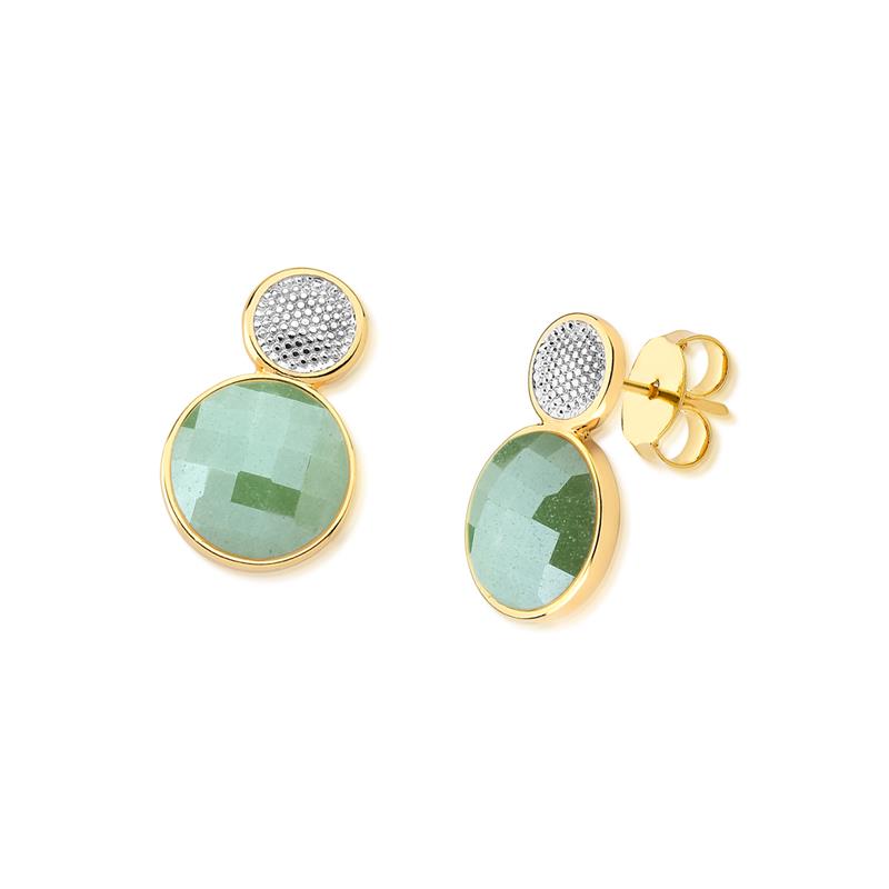 BRINCO FOLHEADO A OURO E RÓDIO BRANCO