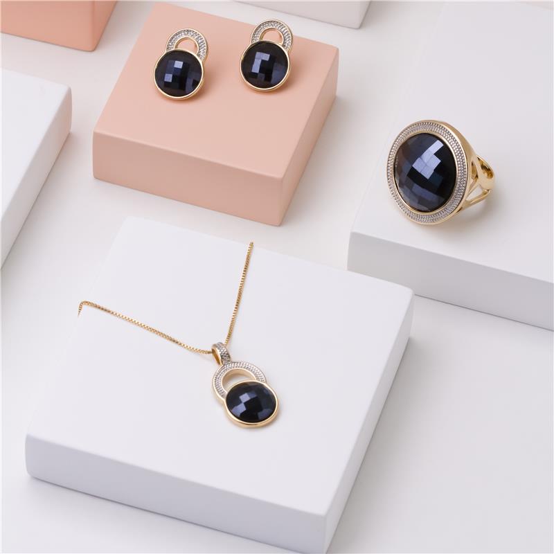 BRINCO FOLHEADO A OURO E RÓDIO BRANCO