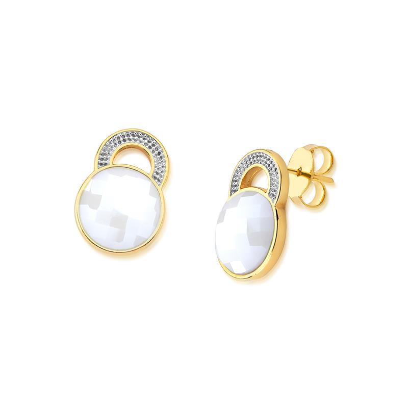 BRINCO FOLHEADO A OURO E RÓDIO BRANCO