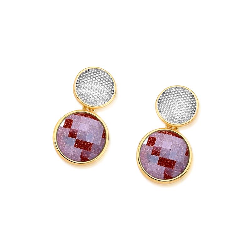 BRINCO FOLHEADO A OURO E RÓDIO BRANCO