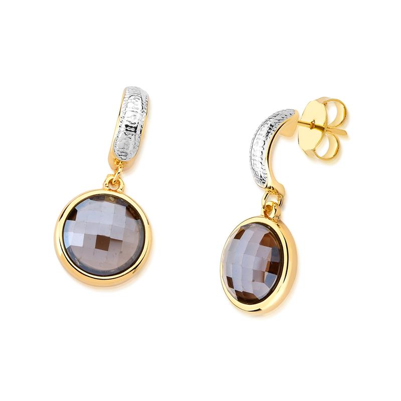 BRINCO FOLHEADO A OURO E RÓDIO BRANCO