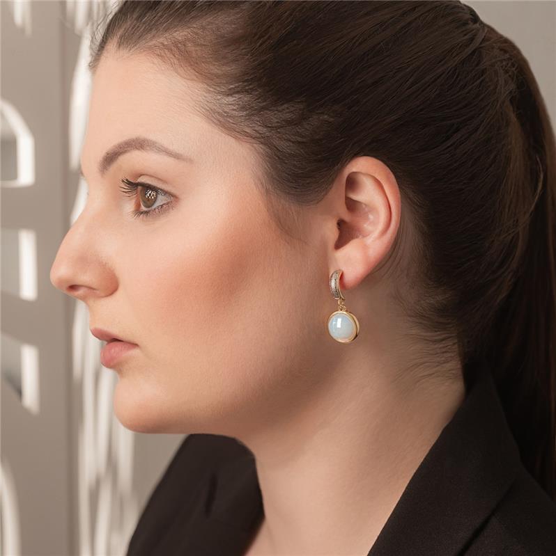 BRINCO FOLHEADO A OURO E RÓDIO BRANCO