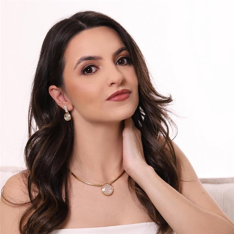 BRINCO FOLHEADO A OURO E RÓDIO BRANCO