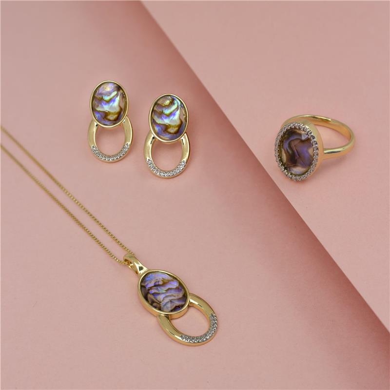 BRINCO FOLHEADO A OURO E RÓDIO BRANCO